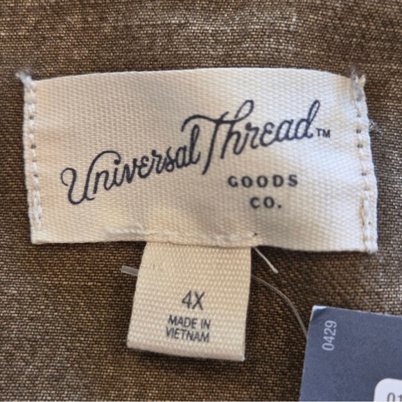 NWT Universal Thread Women's Barrel Chore Denim Jacket Green Silver Snaps 4X - Picture 10 of 11